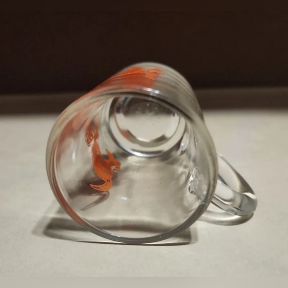 Single Fidenza Espresso Glass Serving Cup Dog Prints 1960's with Handle Rare HTF - Picture 4 of 4